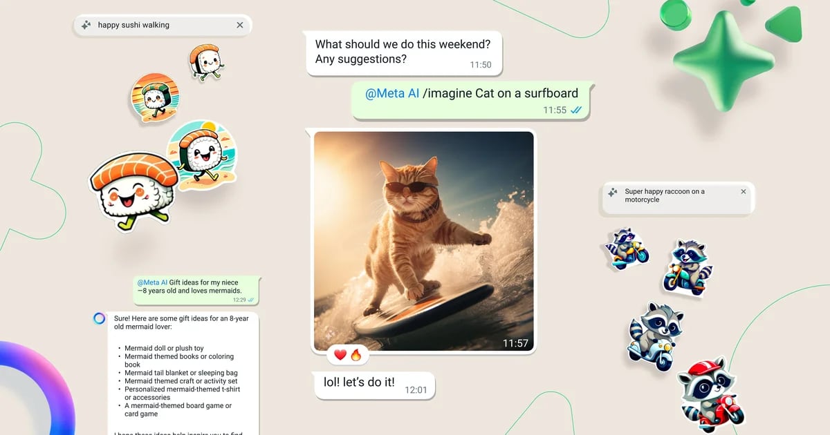 WhatsApp launches stickers, chats and more functions using artificial intelligence