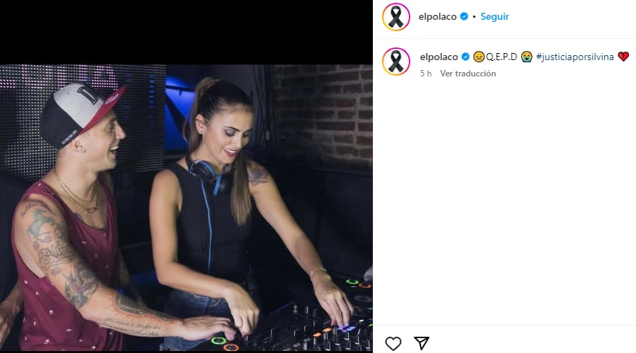 El recuerdo de El Polaco para Silvina Luna (Instagram)