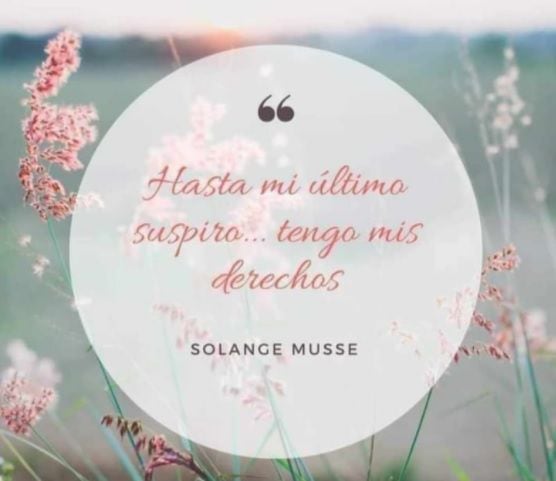Solange Musse escribió una conmovedora carta antes de su muerte. 