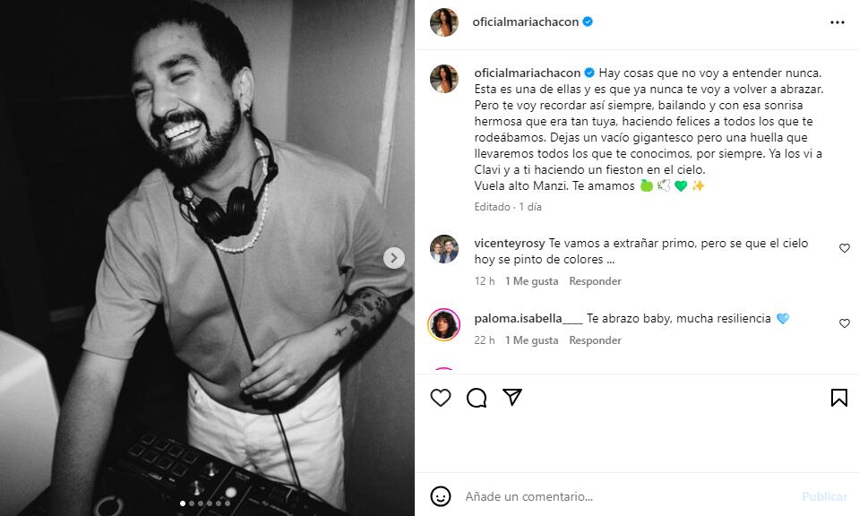 Tras la noticia del fallecimiento de Priest, figuras como Diego Alfaro y la actriz María Chacón expresaron su dolor y consternación