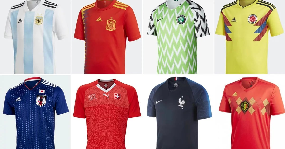 Las camisetas de las del Mundial de Rusia: ¿cuál es la más linda? Infobae