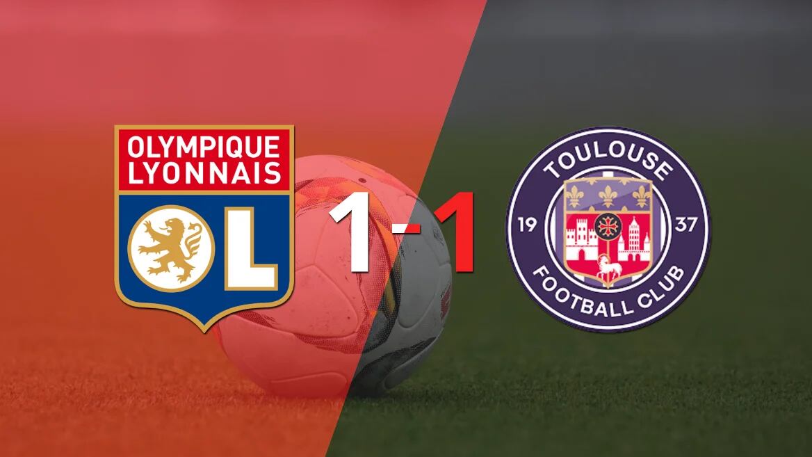 Olympique Lyon logró sacar el empate de local frente a Toulouse