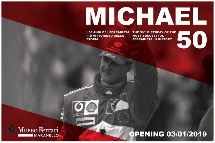 Desde el 3 de enero, día del cumpleaños de Schumi, el Museo Ferrari abre una muestra para homenajear al más grande triunfador de su historia.