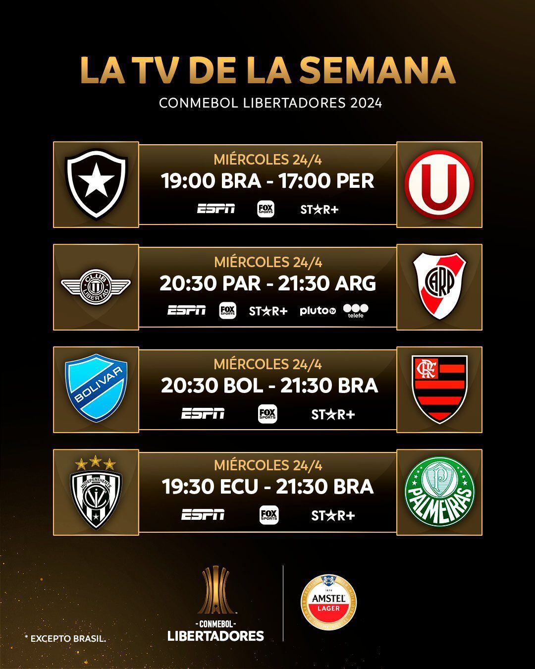 Canal TV y plataforma de streaming para Universitario vs Botafogo por Copa Libertadores 2024.
