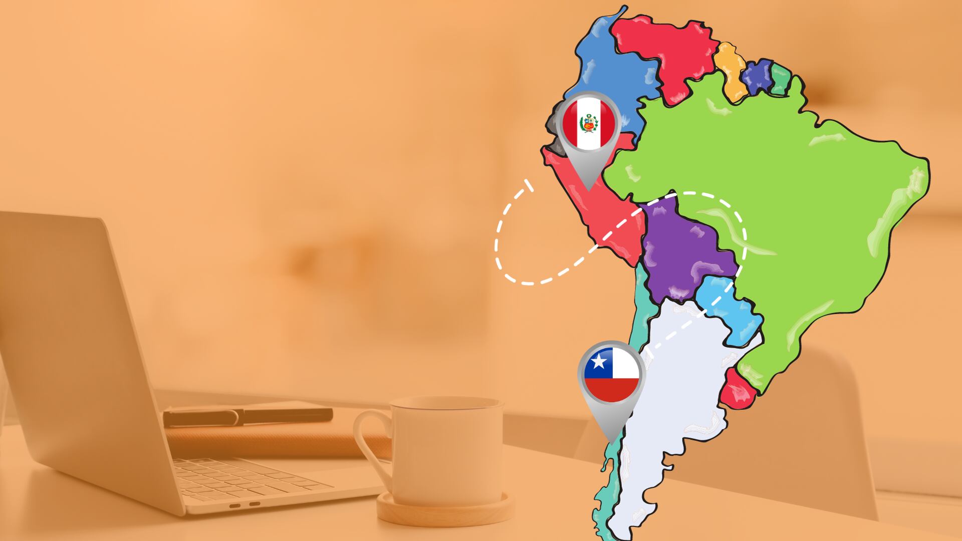 Para trabajar en Chile, los peruanos necesitan tramitar una visa de residencia temporal, que puede gestionarse en el Consulado chileno en Lima o en el Departamento de Extranjería y Migración en Chile. Composición: Infobae Perú.