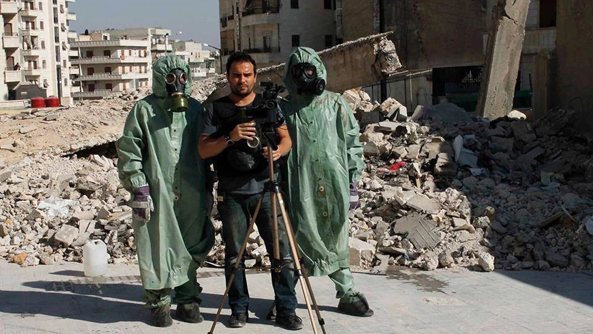 Sastre, durante la cobertura de la guerra en Siria.