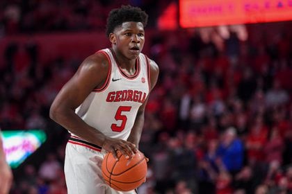 Anthony Edwards, de la Universidad de Georgia, podría ser el elegido en el puesto 1 del Draft de la NBA (Dale Zanine-USA TODAY Sports)