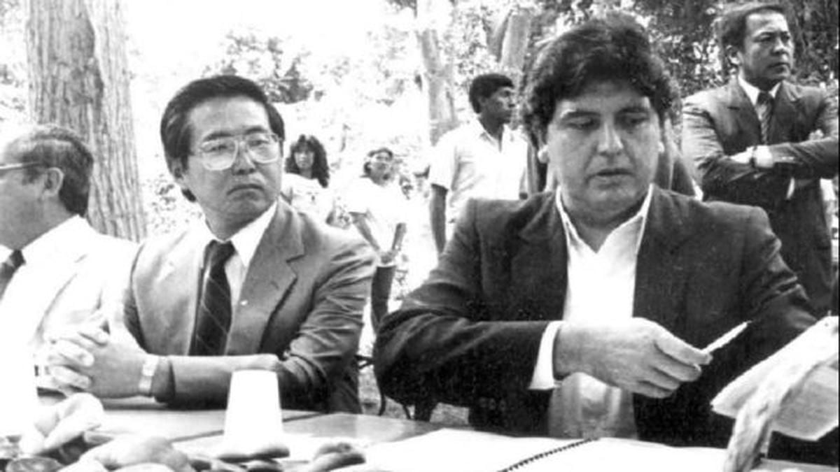 Alberto Fujimori y Alan García durante el primer gobierno aprista (1985-1990)