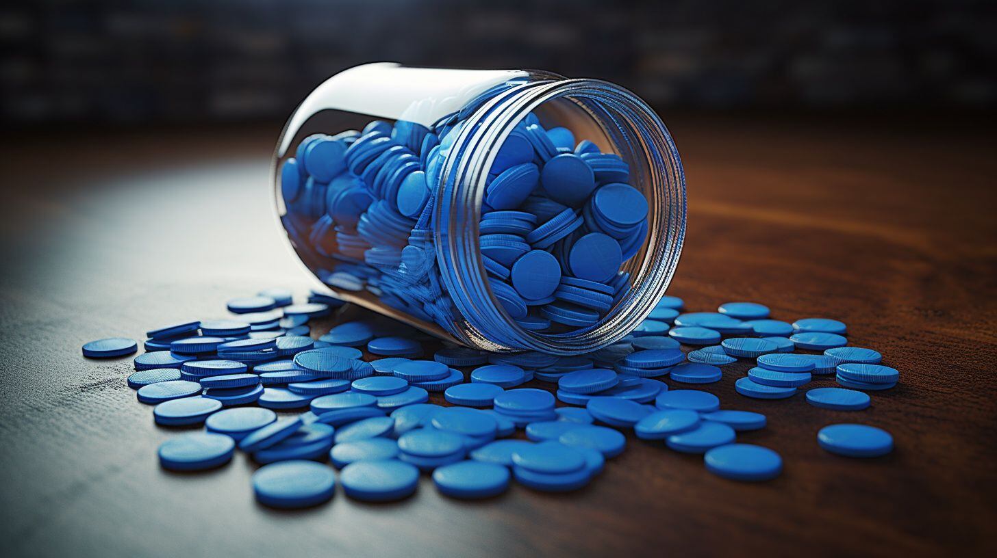Pastillas azules en laboratorio para pruebas de detección de fentanilo - (Imagen Ilustrativa Infobae)