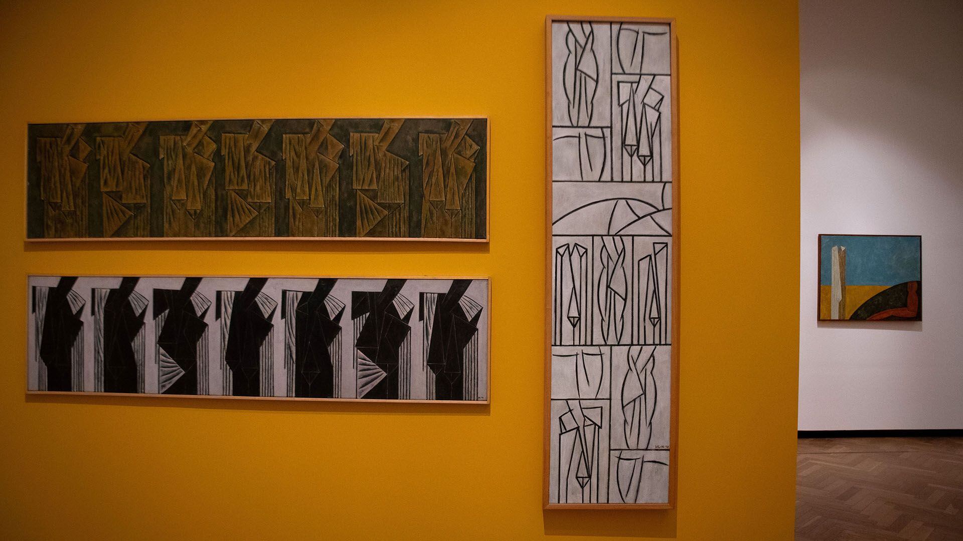 Hlito, parte del movimiento vanguardista no figurativo, viró hacia una intimidad ligada a lo espiritual con sus "simulacros" y "efigies" (Foto: Eliana Obregon/ Télam S. E.)