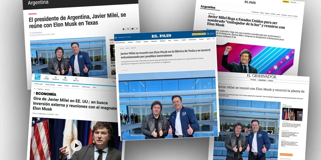 Así reflejaron los medios internacionales el encuentro de Javier Milei con Elon Musk