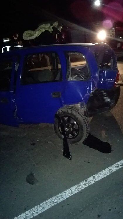 Cristian Fredes iba a bordo de un Chevrolet Corsa violeta junto a su mujer y su bebé