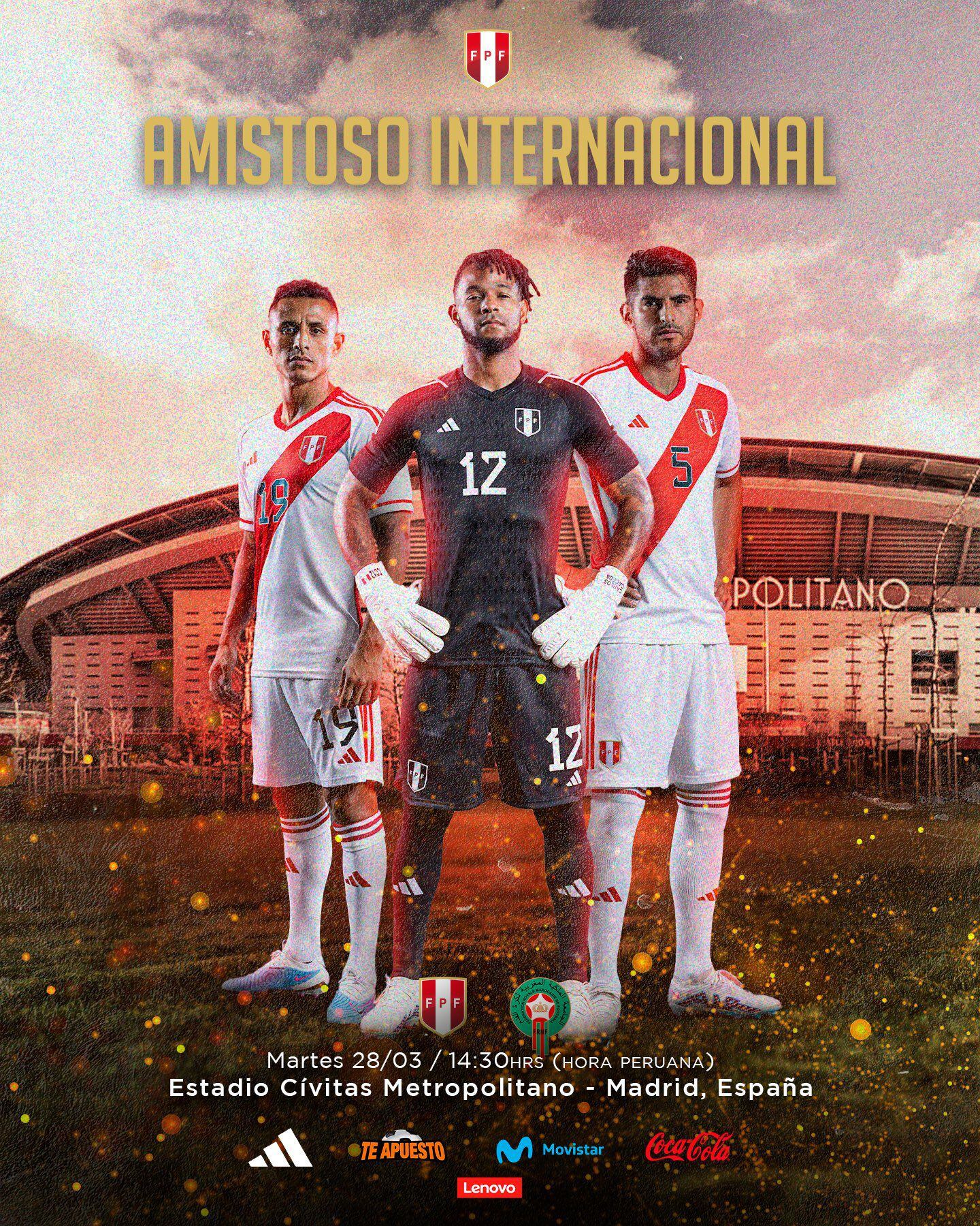 Perú vs Marruecos: día, hora y estadio del amistoso.