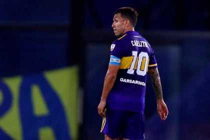 Tevez ya manifestó su pesar por la situación de gravedad de su padre luego de la final que Boca le ganó a Banfield (EFE/Agustín Marcarian/Archivo). 
