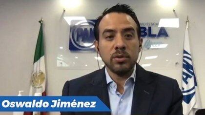 El coordinador de los panistas en Puebla anunció que presentará la reforma del “pin parental” al Congreso 
Foto: captura de pantalla videoconferencia de Oswaldo Jiménez