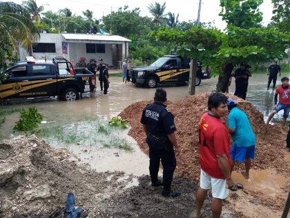 Fotografía de las afectaciones en Yucatán (Foto: Twitter @sspyuc)