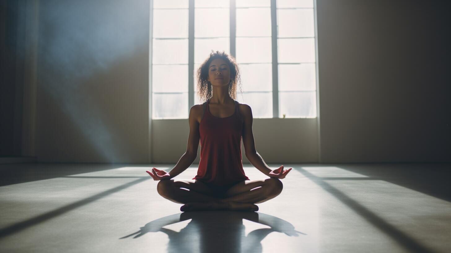 Imagen de una mujer practicando yoga en un gimnasio, centrada en mejorar su salud y bienestar a través del ejercicio y la atención plena. (Imagen ilustrativa Infobae)