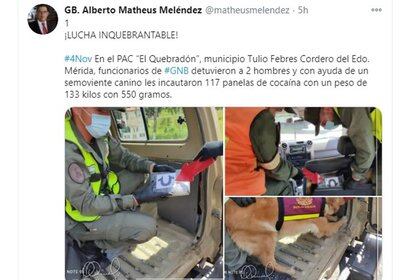El mensaje del general Matheus Meléndez oculta quienes son los detenidos