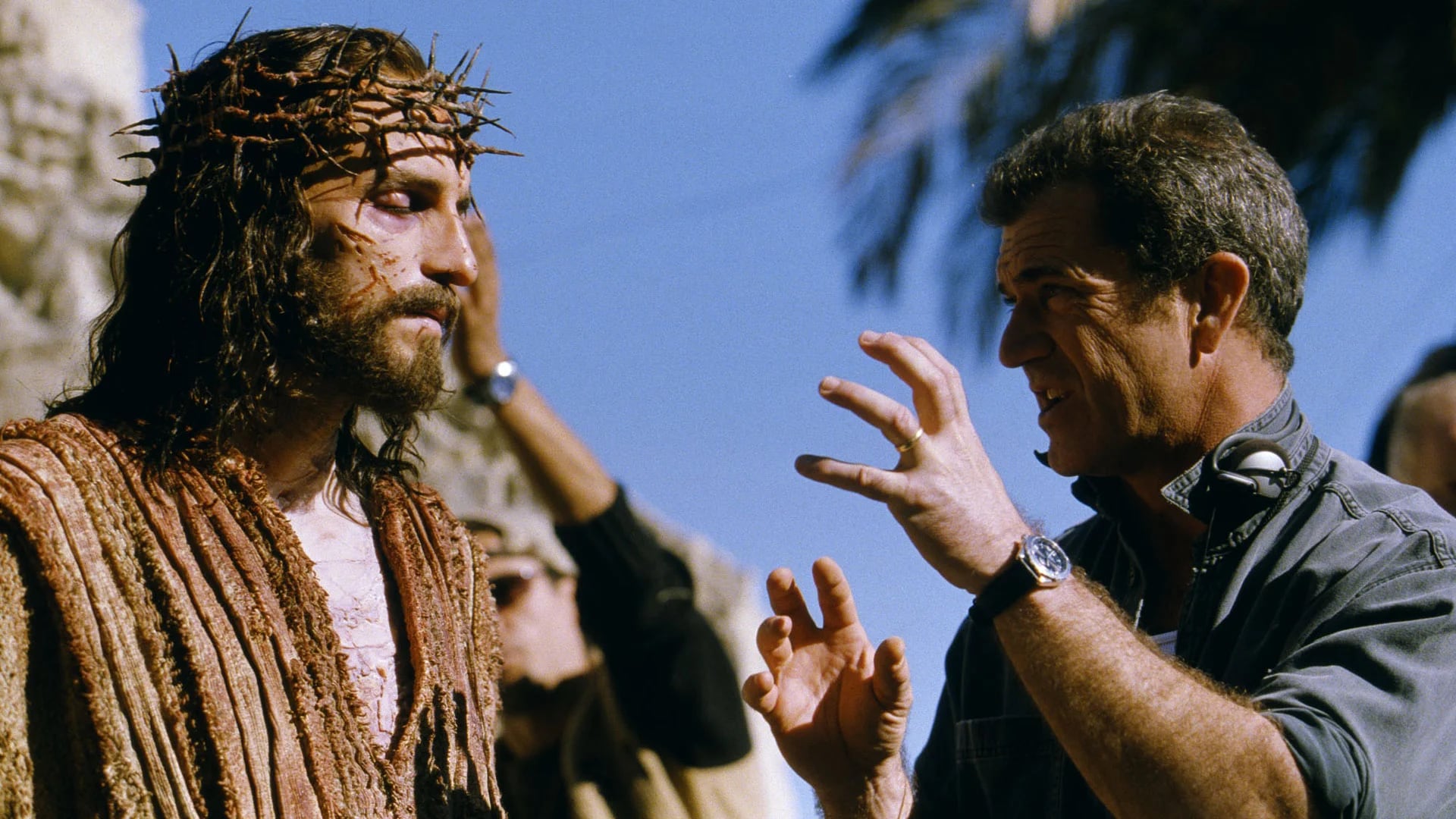 Mel Gibson en el rodaje de la película