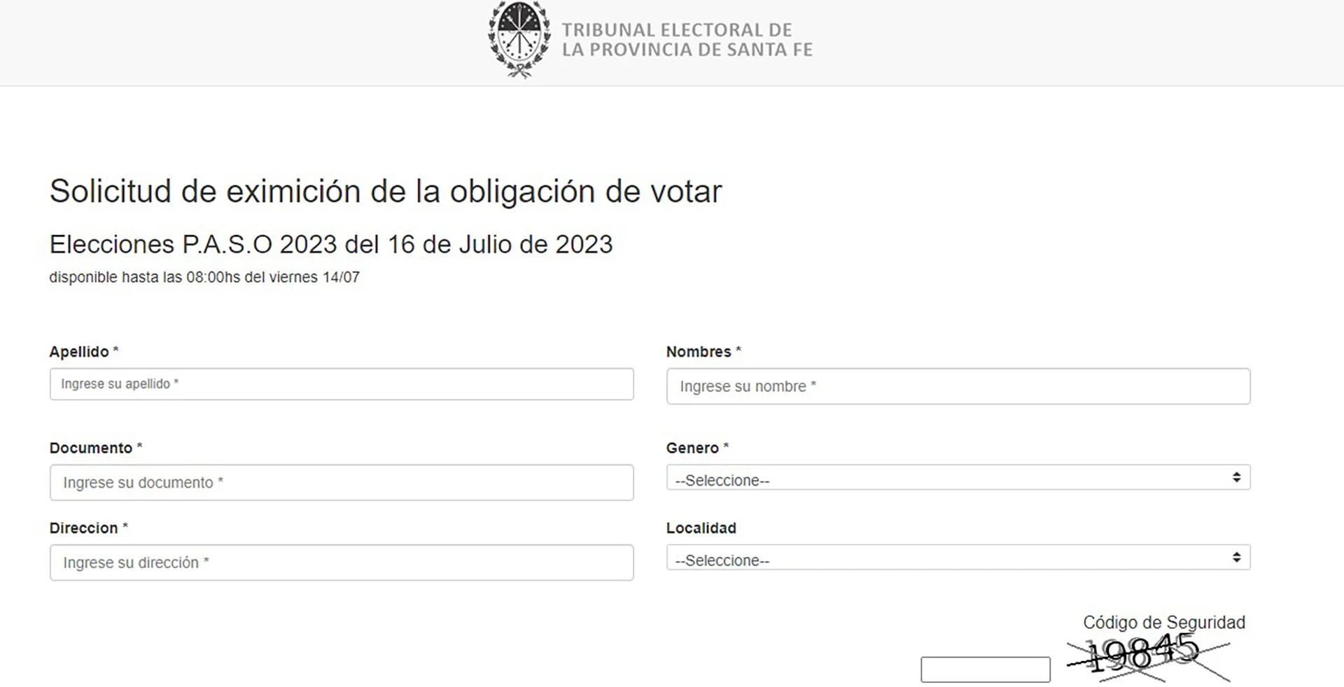 El ciudadano que no concurra a votar debe tramitar el certificado en el sitio web de "Justificación de la no emisión del voto" del Tribunal Electoral provincial