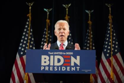 El candidato demócrata, Joe Biden . EFE/EPA/TRACIE VAN AUKEN/Archivo
