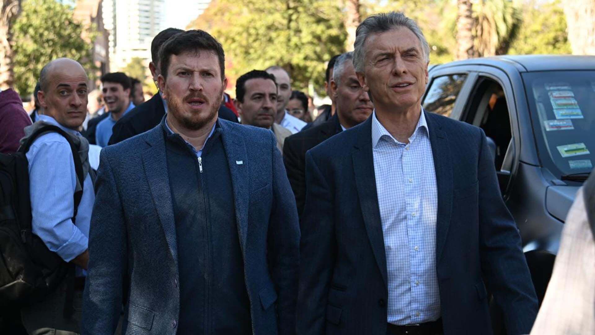 Mauricio Macri y Federico Angelini en Rosario