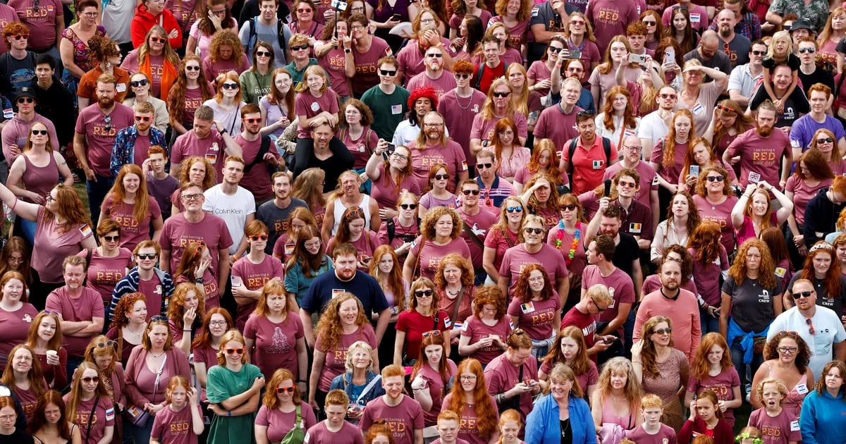 Pictures of thousands of redheads gathered for a huge annual festival: Red Hair Days