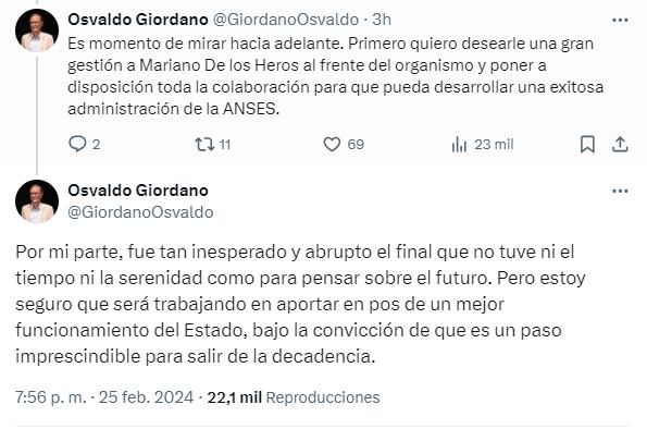 Osvaldo Giordano tuit