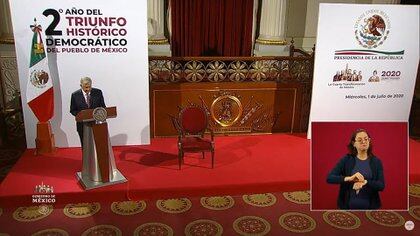 Informe AMLO a dos años de ganar la elección presidencial (Foto: Captura de pantalla)