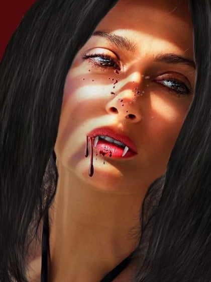 Salma Hayek editó una fotografía para parecer una vampira (Foto: Instagram @salmahayek)