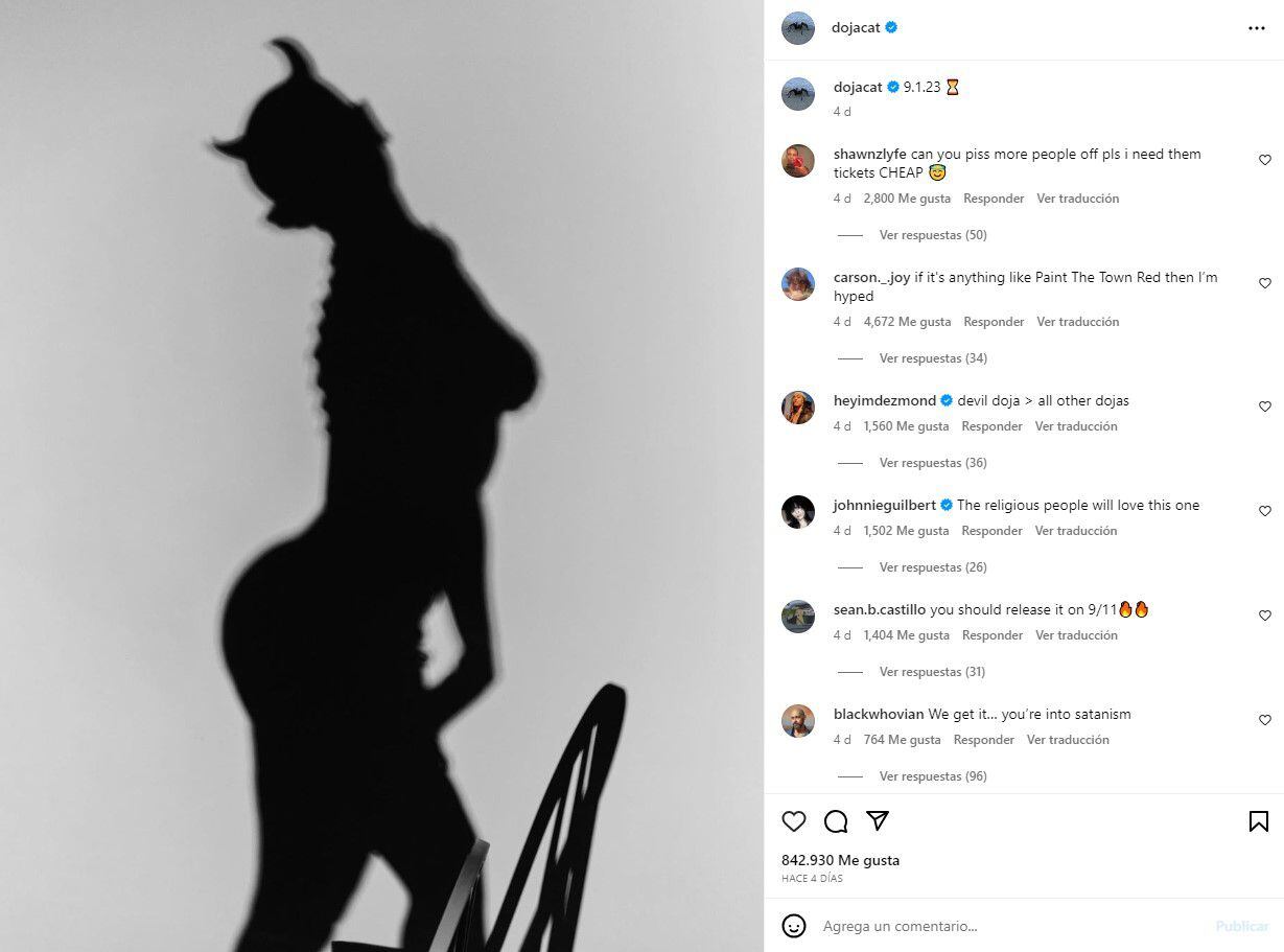 Con este perturbador contenido, Doja Cat estaría anunciando su siguiente álbum de estudio