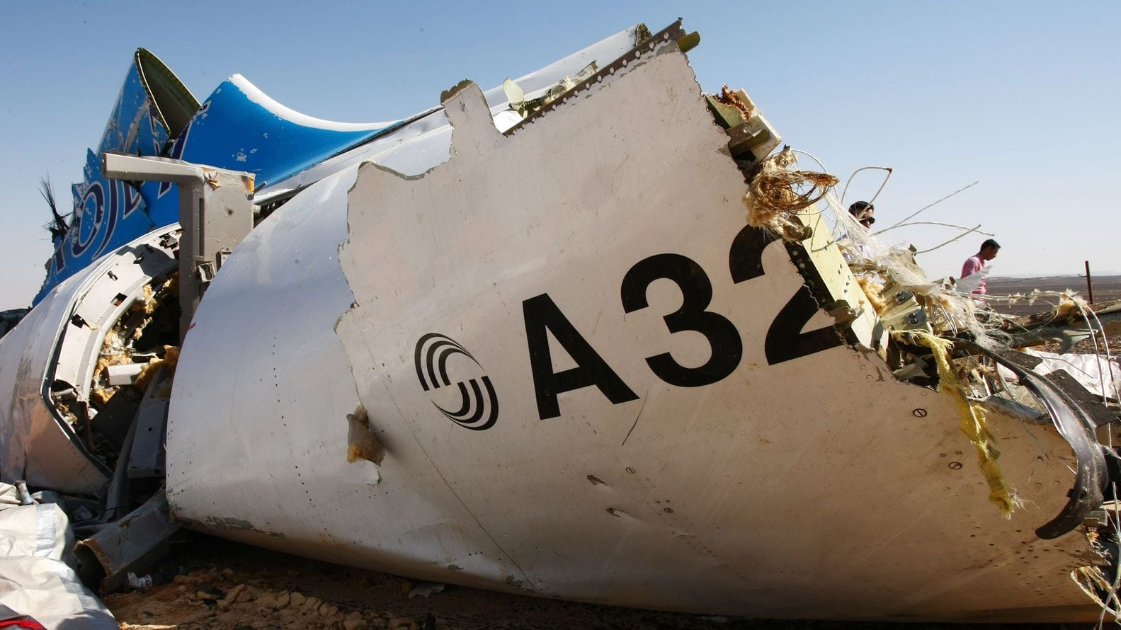 Restos del avión de Metrojet (AFP)