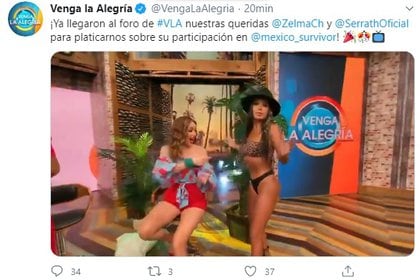 Cynthia Rodríguez mostró su sorpresa al ver a Serrath vestida así