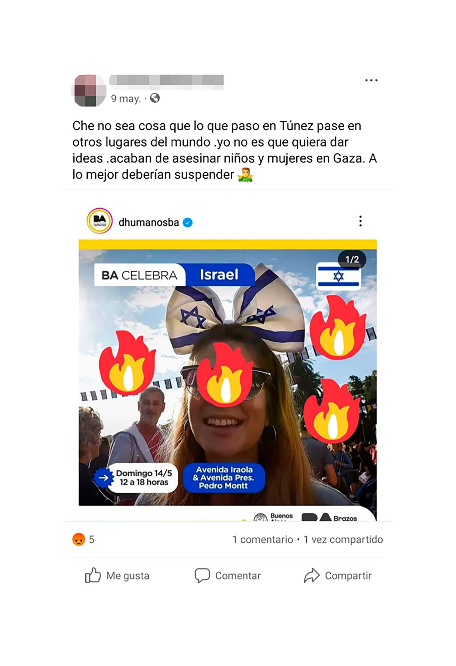 Uno de los posteos de Díaz 