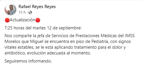 Rafel Reyes no ha dado actualizaciones sobre el caso este 12 de septiembre. (Foto: Captura de pantalla)