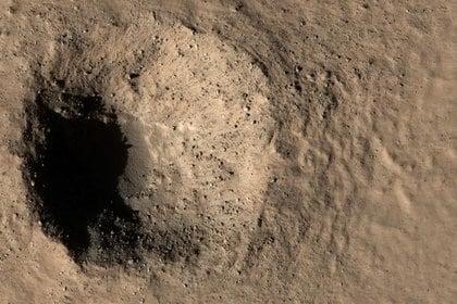 A crater on Mars 