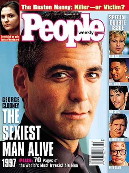 Varias revistas lo colocaron como "el hombre más sexy". Aquí, la portada de People en 1997.