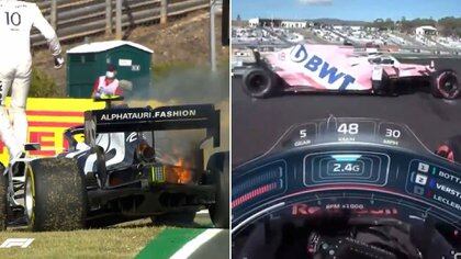 El incendio del coche de Pierre Gasly y el enfrentamiento entre Verstappen y Stroll el viernes en Portugal