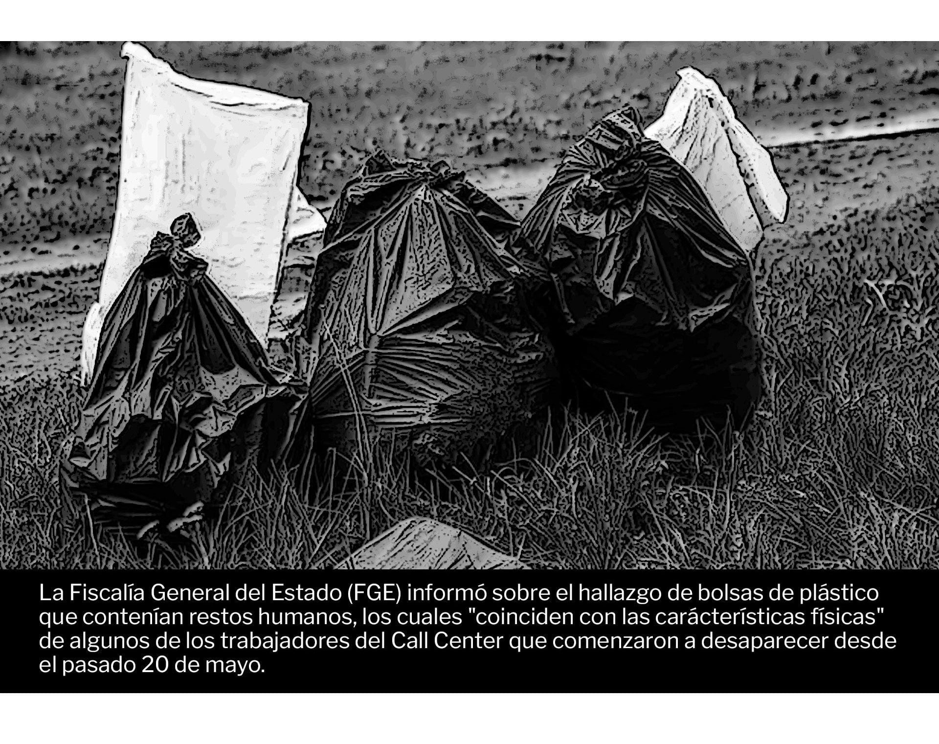 Bolsas con los posibles restos de los trabajadores del call center fueron localizadas en una barranca de Zapopan (Infobae México / Jovany Pérez)
