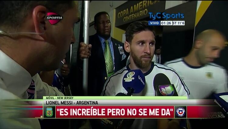 La recordada frase de Lionel Messi tras la final perdida con Argentina ante Chile