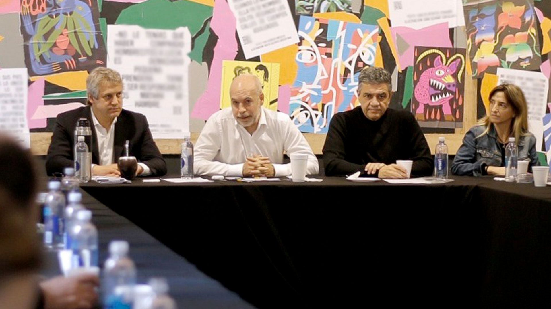 Horacio Rodríguez Larreta, Jorge Macri y Felipe Miguel