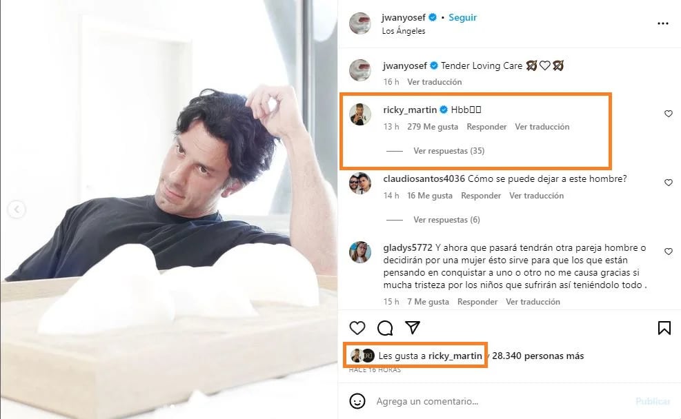 El cantante puertorriqueño sorprendió al mundo al dejarle un comentario en una foto de Jwan Yosef