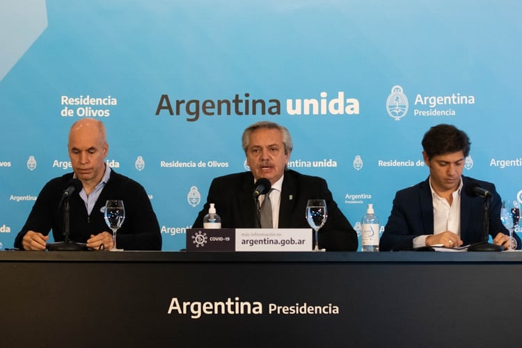 Los tres mandatarios deberán anunciar la nueva fase de la cuarentena en los próximos días (Franco Fafasuli)