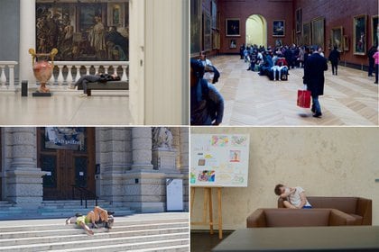 De la serie "Gente durmiendo en museos"