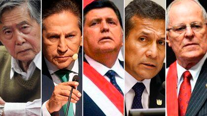 Alberto Fujimori, Alejandro Toledo, Alan García, Ollanta Humala, Pedro Pablo Kuczynski