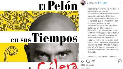 En Instagram también hizo referencia a López Obrador