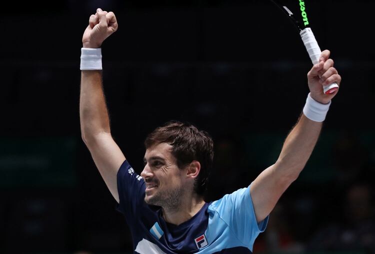 Pella celebra su triunfo ante Jarry (REUTERS/Sergio Perez)