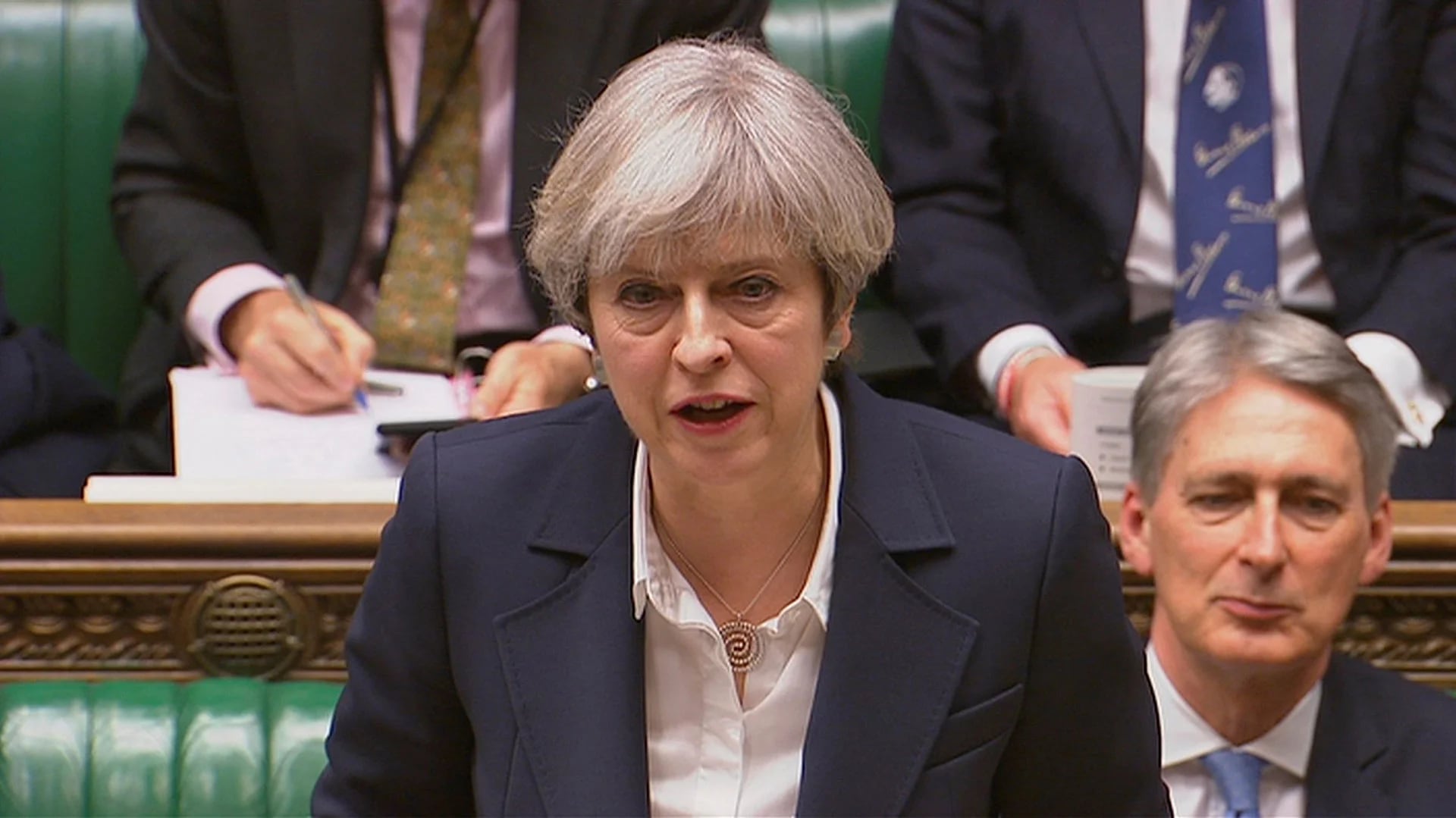 La mandataria británica ofreció sus disculpas durante la apertura de sesiones del Parlamento (Reuters)