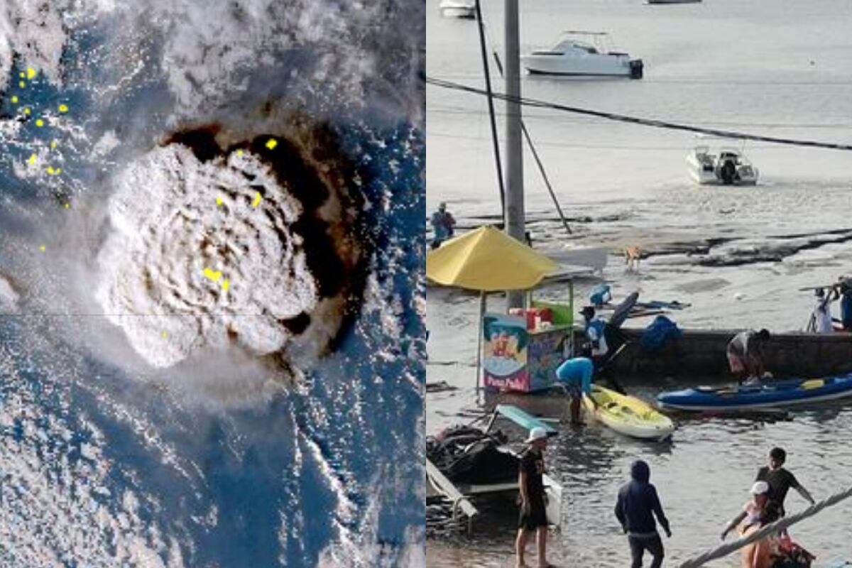 Tonga: erupción volcánica y tsunami deja incomunicado a todo el país