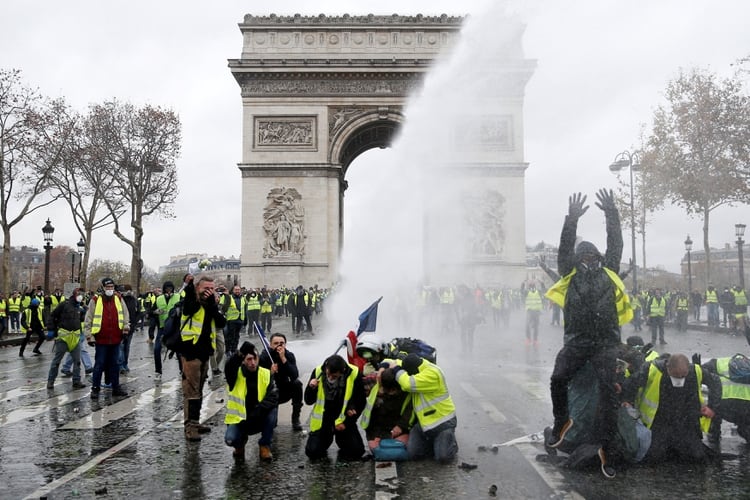 Una imagen de las protestas del sábado (Reuters)